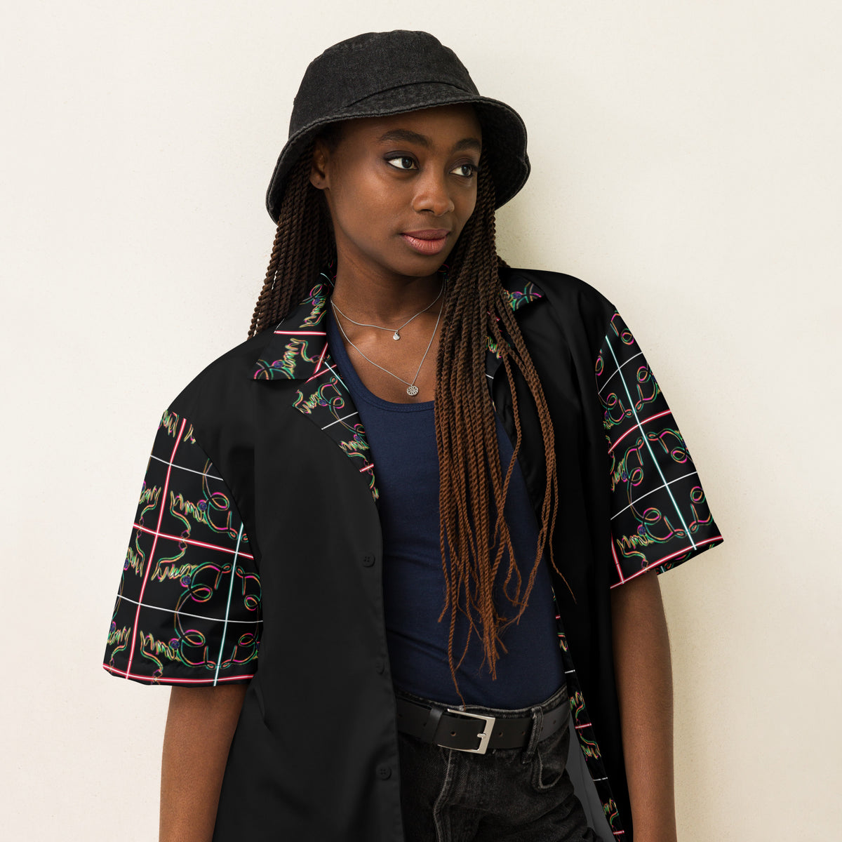 Dimvy Nightlife Unisex button shirt