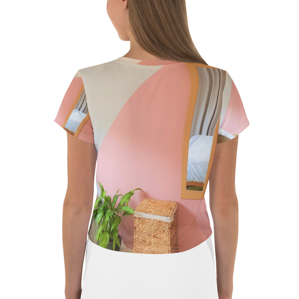 Dimvy Lounge All-Over Print Crop Tee