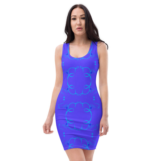 Dimvy Blue Water Cut & Sew Dress