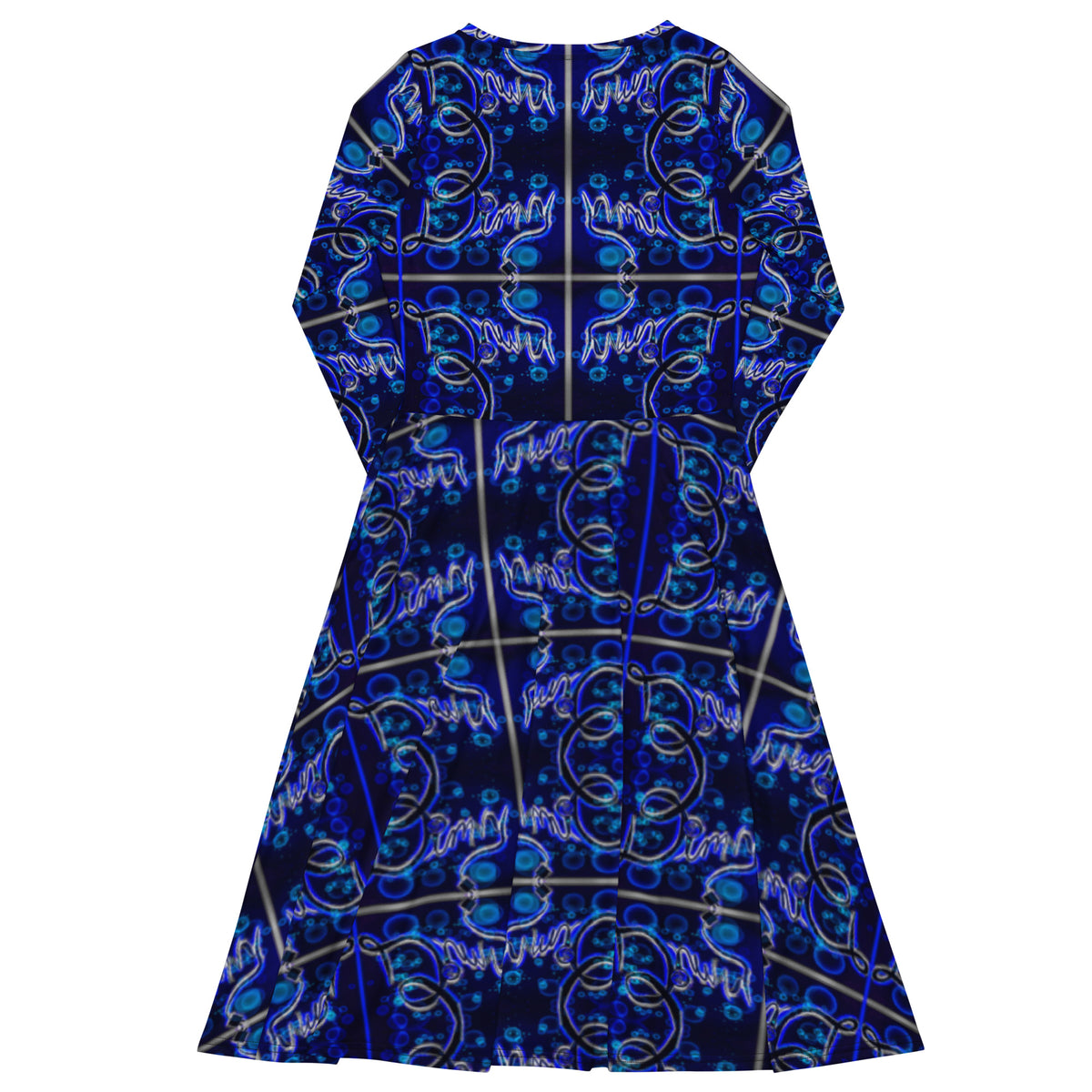 Dimvy Cross walk long sleeve midi dress