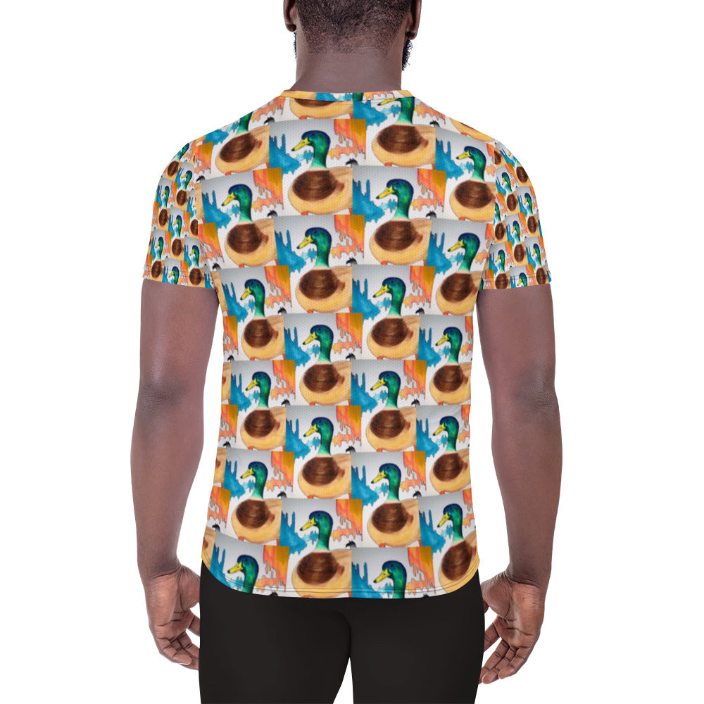 Dimvy Bird Frequency  Men's Athletic T-shirt