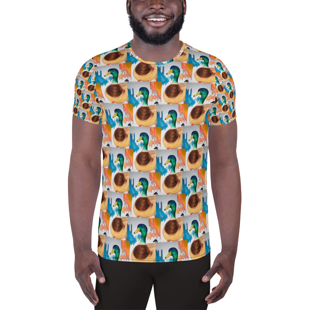 Dimvy Bird Frequency  Men's Athletic T-shirt