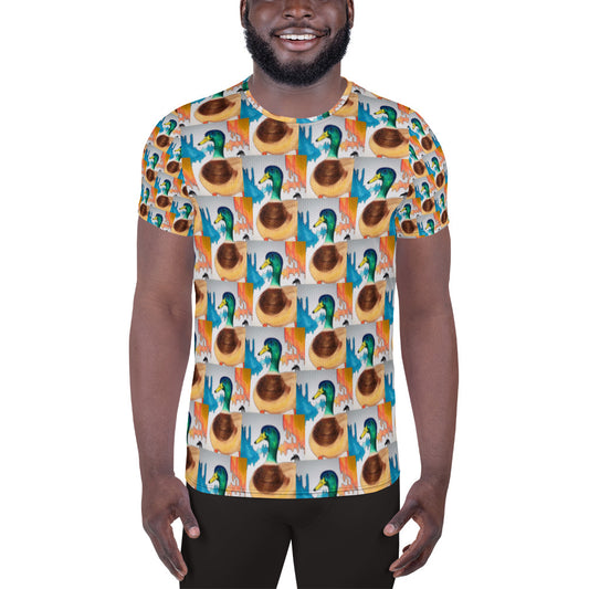 Dimvy Bird Frequency  Men's Athletic T-shirt