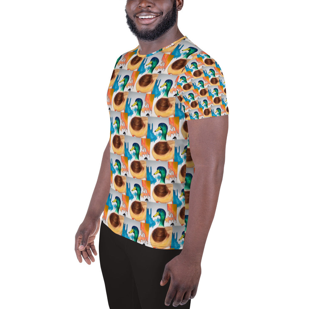 Dimvy Bird Frequency  Men's Athletic T-shirt