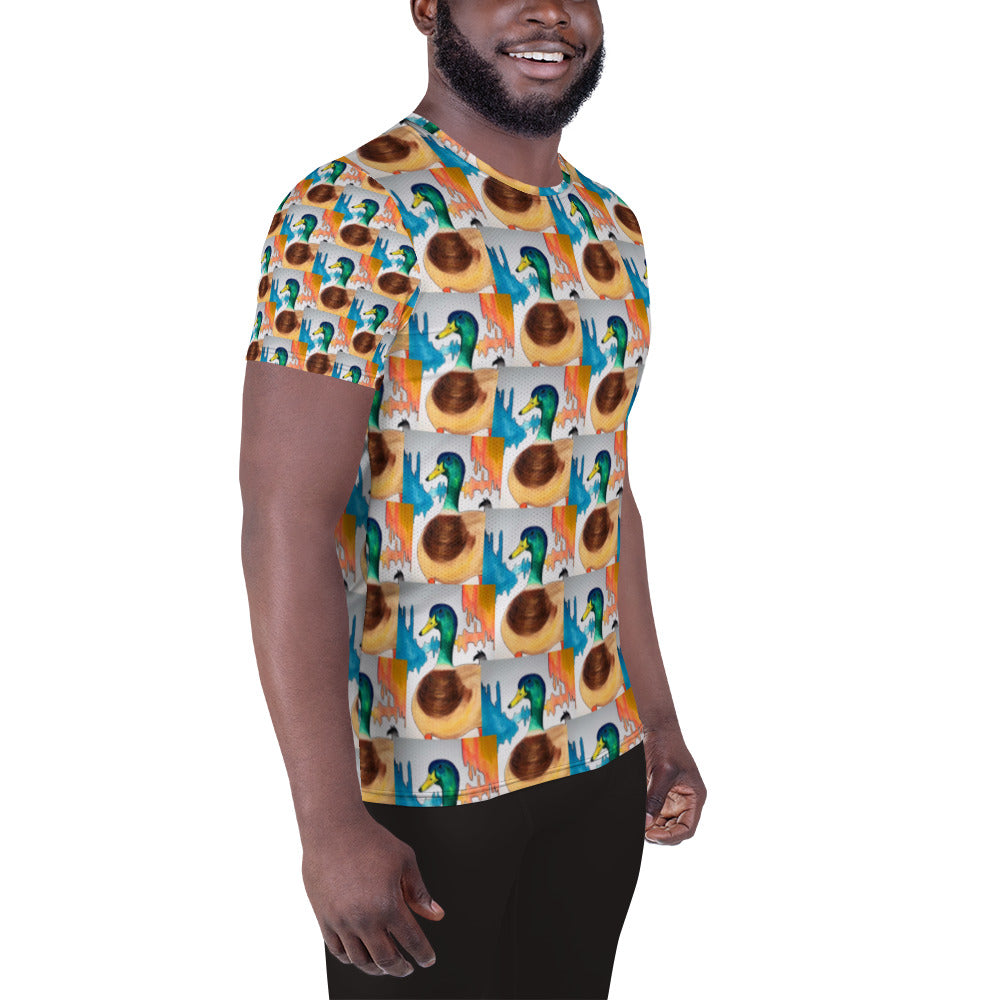 Dimvy Bird Frequency  Men's Athletic T-shirt