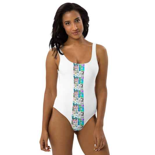 Dimvy Graphic Collage One-Piece Swimsuit