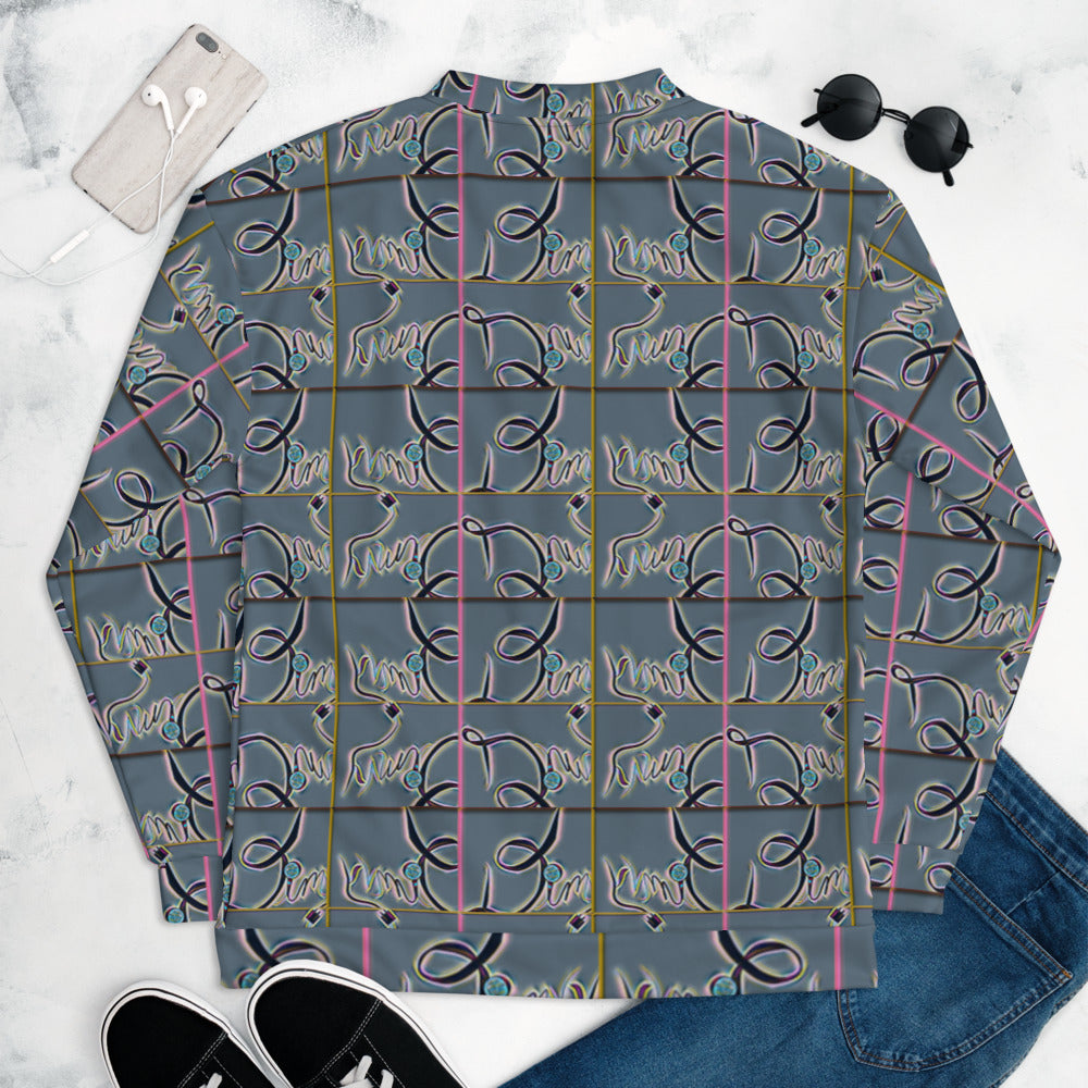 Dimvy Bubble Gum Ina Dish Unisex Bomber Jacket