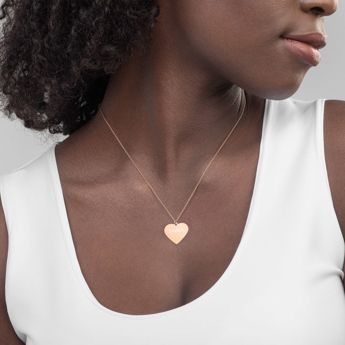 Dimvy Lit2dafit Silver Heart Necklace