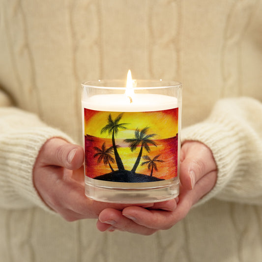 Dimvy Exotic Scenery Glass jar soy wax candle