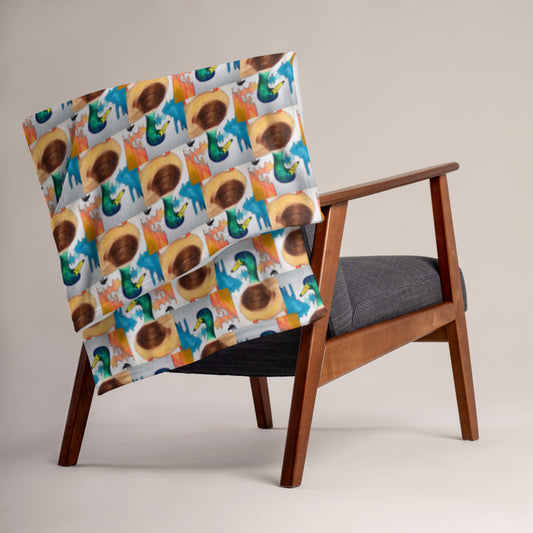 Dimvy Bird Frequency Throw Blanket