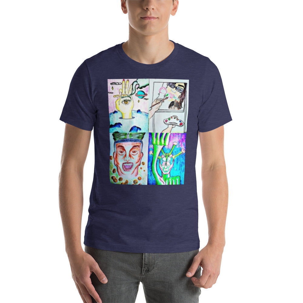 Dimvy Graphic Collage Short-Sleeve Unisex T-Shirt