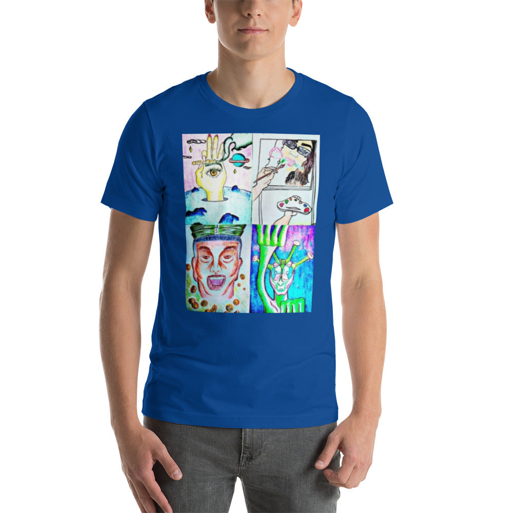 Dimvy Graphic Collage Short-Sleeve Unisex T-Shirt