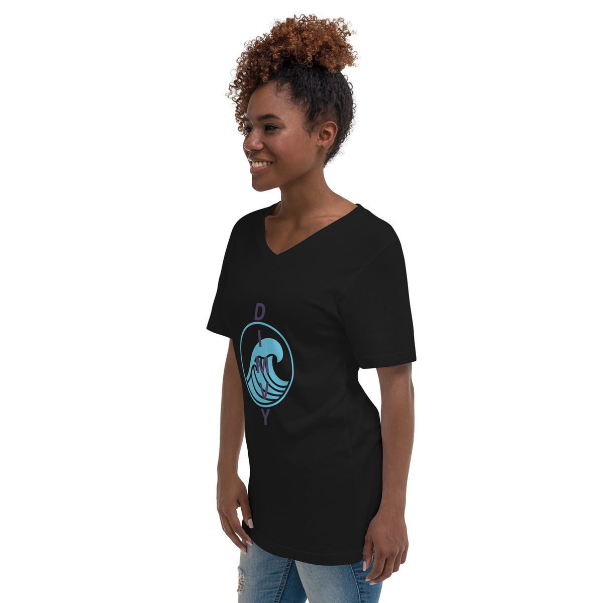 Dimvy Unisex nisex Short Sleeve V-Neck T-Shirt