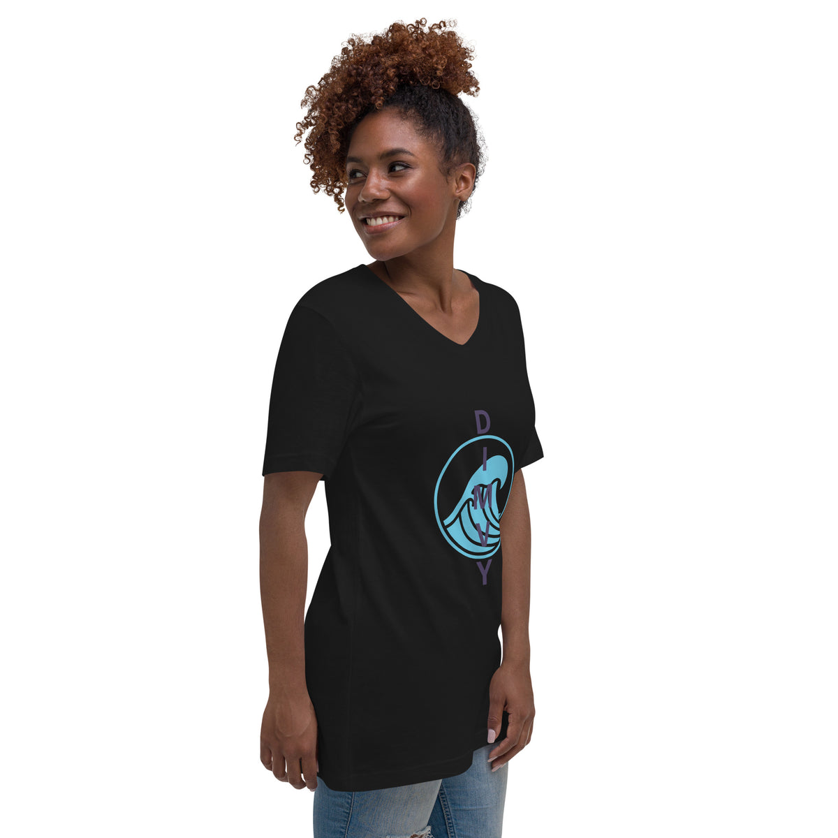 Dimvy Unisex nisex Short Sleeve V-Neck T-Shirt