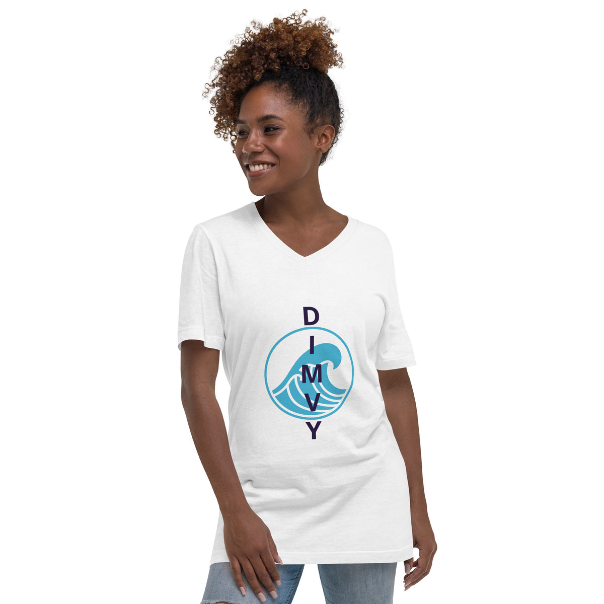 Dimvy Unisex nisex Short Sleeve V-Neck T-Shirt