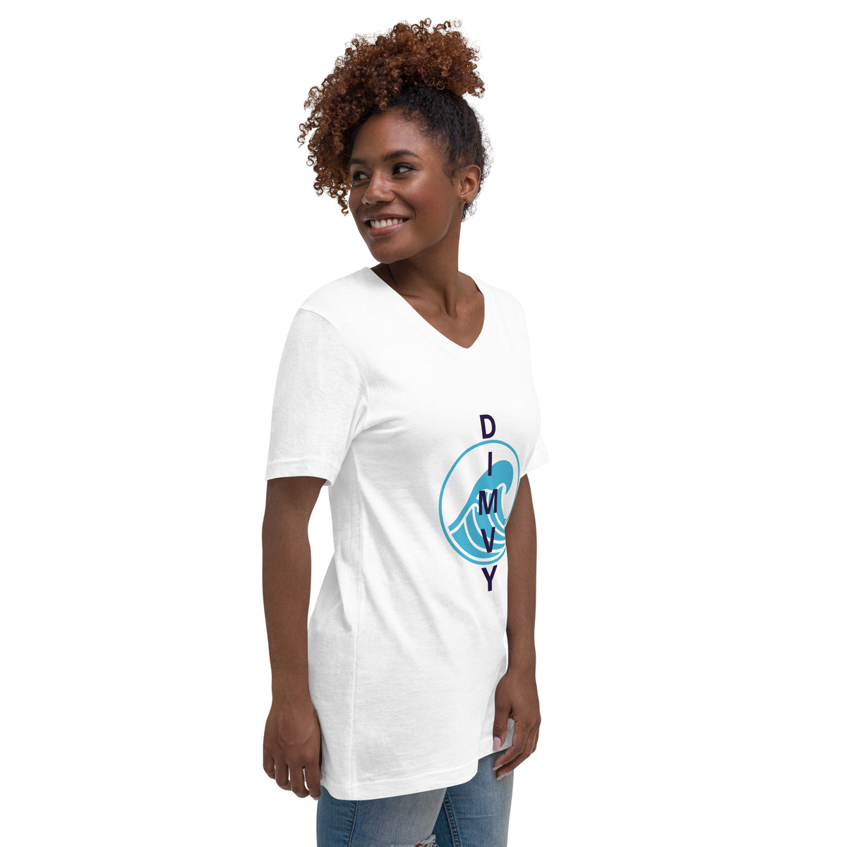 Dimvy Unisex nisex Short Sleeve V-Neck T-Shirt