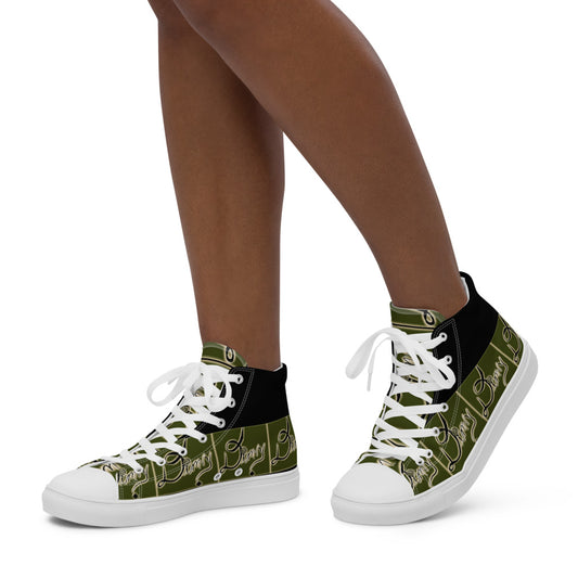 Dimvy Army Women’s high top canvas shoes