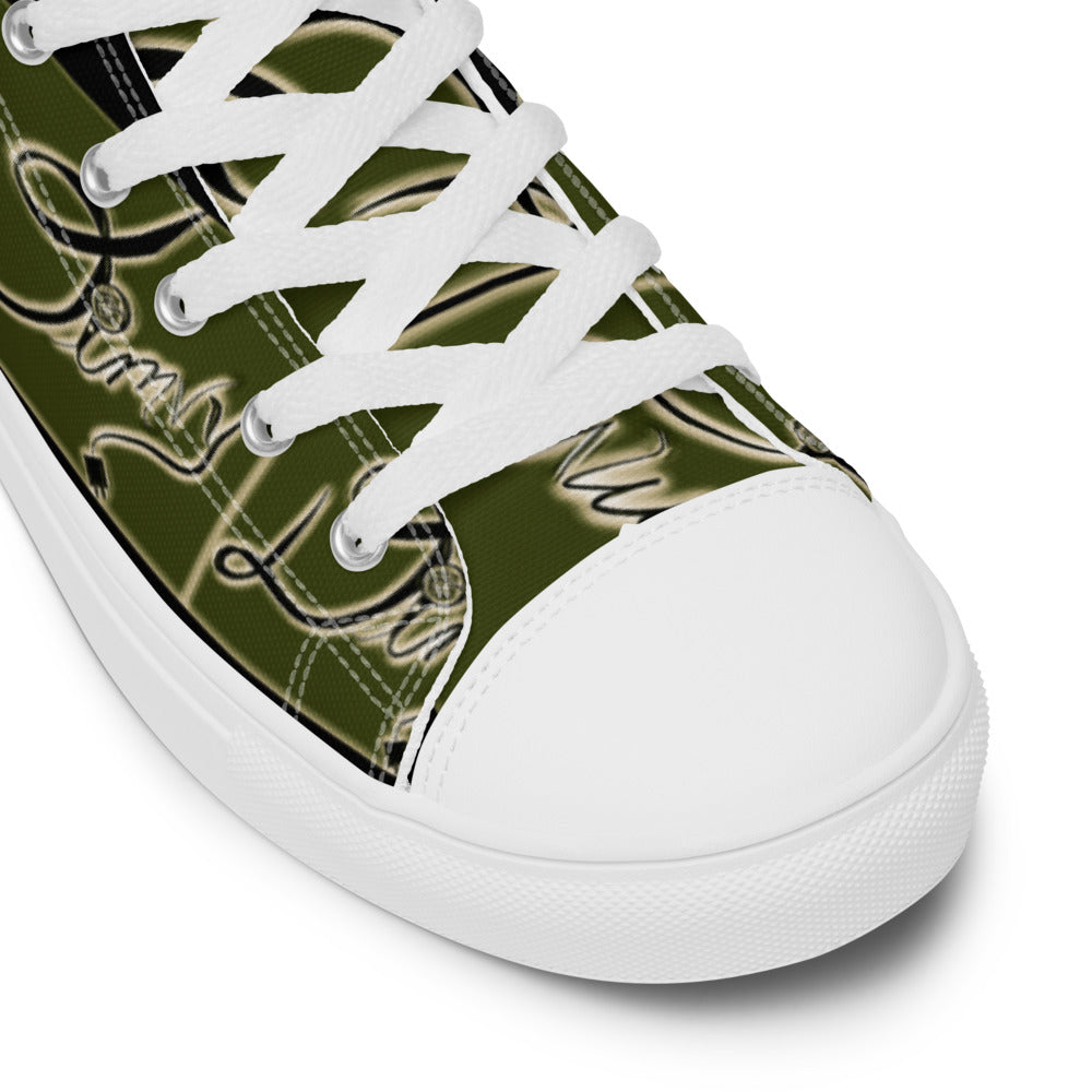 Dimvy Army Women’s high top canvas shoes