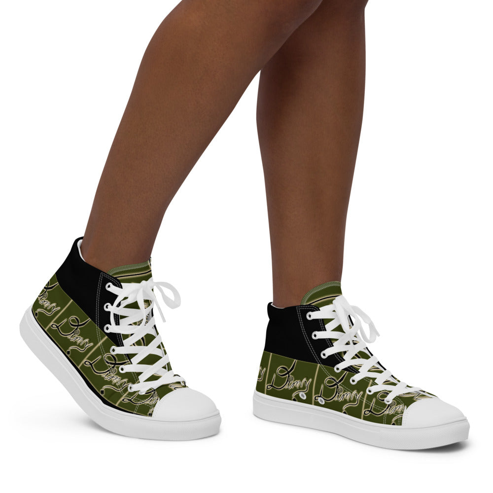 Dimvy Army Women’s high top canvas shoes