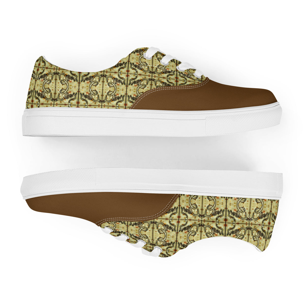 Dimvy chocolate Women’s lace-up canvas shoes